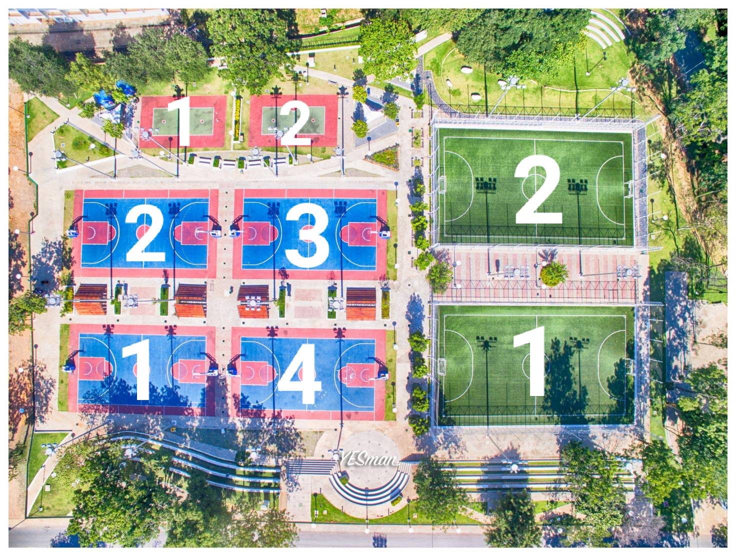 สนามบาสเกตบอล ลานกีฬาอเนกประสงค์ สนาม 3